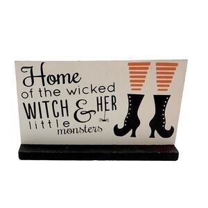 Halloween Wood Decorative Sign - Wicked Witch